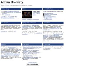 Adrian Holovaty's Homepage