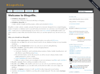 Blogofile blogging software