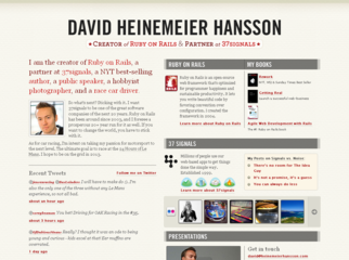 David Heinemeier Hansson's Homepage
